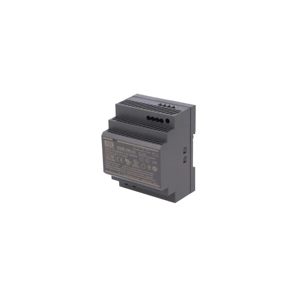 Przewodowy zasilacz 24v dc 100w na szynę din czarny zs-24/100 tech sterowniki