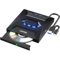 Unitek nagrywarka zewnętrzna dvd/cd, hub usb 5gbps, czytnik kart sd t1037a01