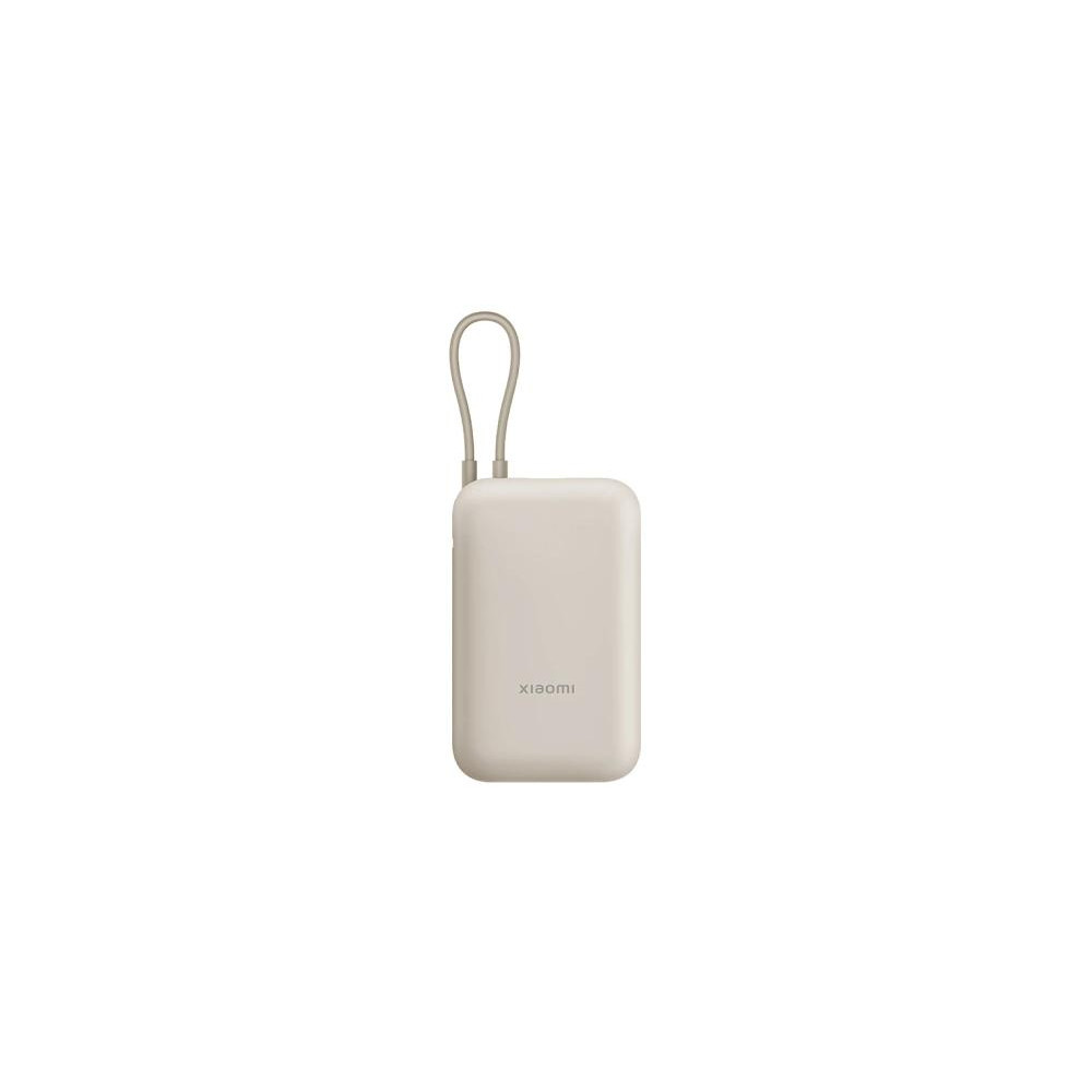 Powerbank xiaomi 10000mah z wbudowanym kablem usb-c tan
