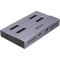 Unitek usb4 4-kieszeniowa stacja dokująca/ klonująca m.2 ssd