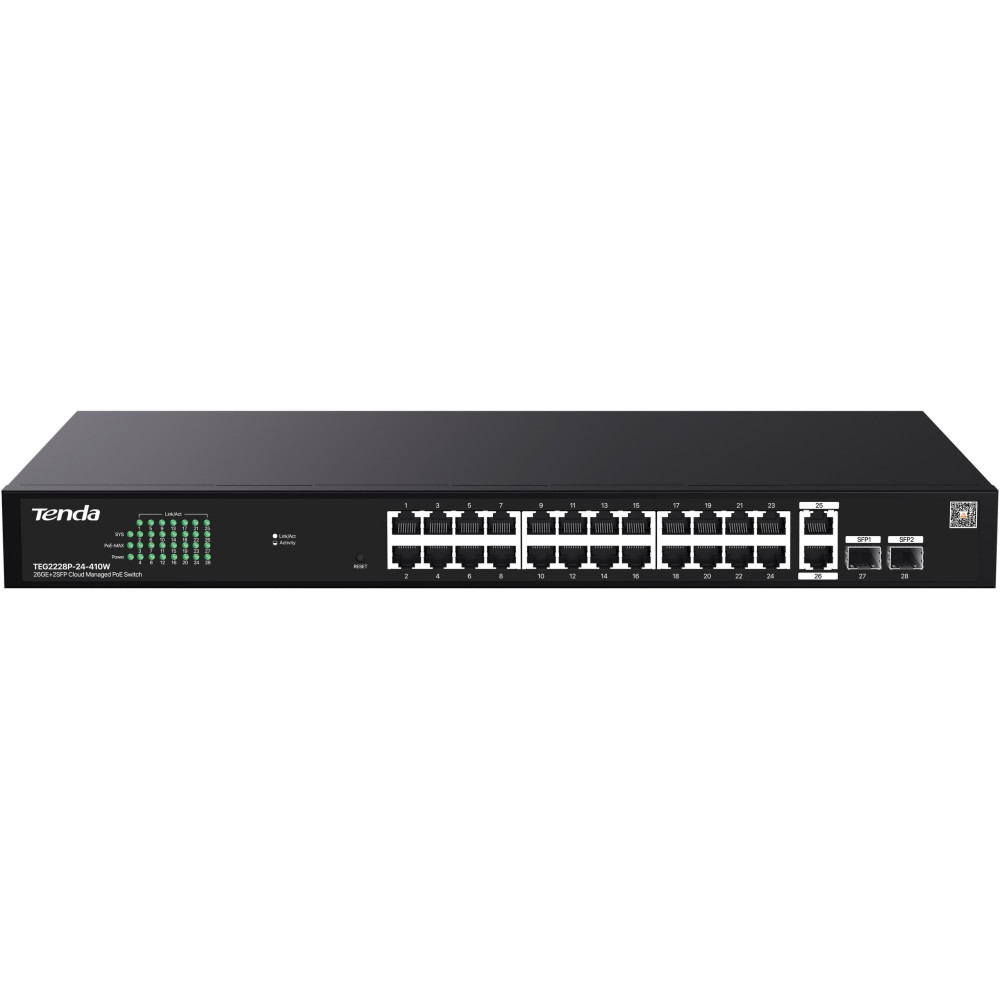 Switch poe tenda teg2228p-24-410w