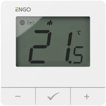 Engo controls e25-230w - regulator temperatury, 230v, biały, internetowy, natynkowy zigbee/868mhz