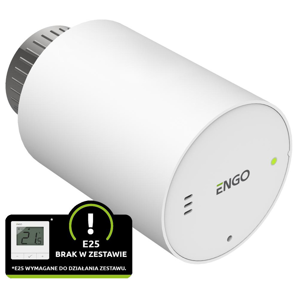 Engo controls etrv-m30 - głowica grzejnikowa bezprzewodowa, elektroniczna m30x1,5, bateryjna, biała