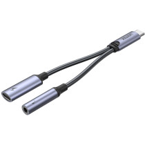 Unitek adapter usb-c na minijack 3,5mm i usb-c 60w