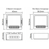 Moduł oxt mini ściemniacz 2 obwody wifi tuya
