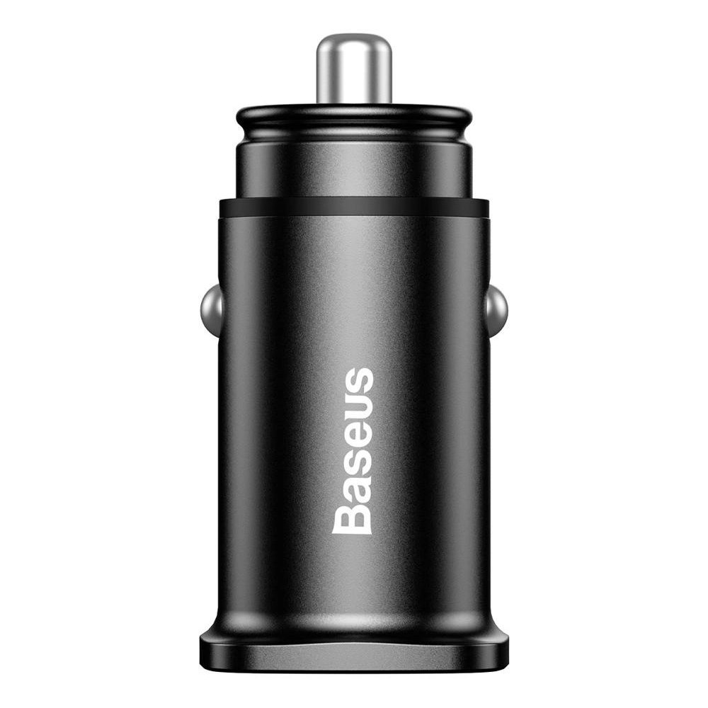 Baseus square ładowarka samochodowa 2x usb qc3.0 quick charge 3.0 scp afc 30w czarny