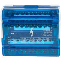 Blok rozdzielczy 4 pola 11 otworów vcx