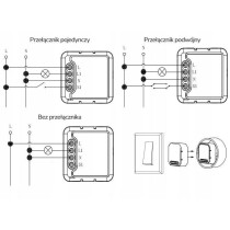 Moduł oxt mini przekaźnik 1 obwód wifi tuya