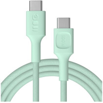 Kabel usb-c / usb-c greencell powerstream 200cm pd 100w zielony w oplocie