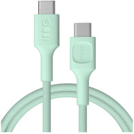 Kabel usb-c / usb-c greencell powerstream 120cm pd 100w zielony w oplocie