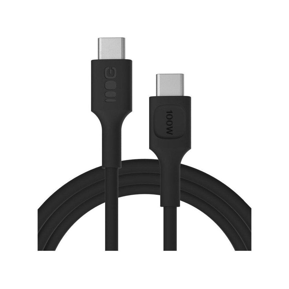 Kabel usb-c / usb-c greencell powerflex 200cm pd 100w czarny silikonowy