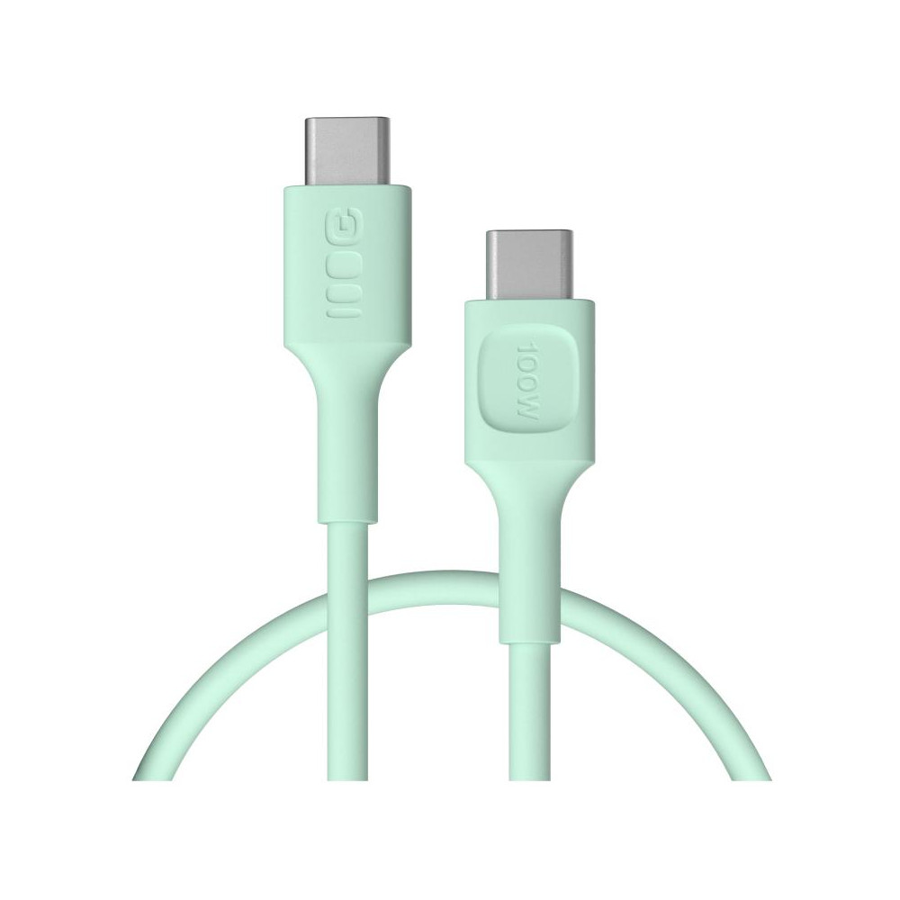 Kabel usb-c / usb-c greencell powerflex 30cm pd 100w zielony silikonowy