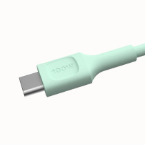 Kabel usb-c / usb-c greencell powerflex 30cm pd 100w zielony silikonowy