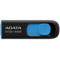 Adata pendrive uv128 64gb usb 3.2 gen1 czarno - niebieski