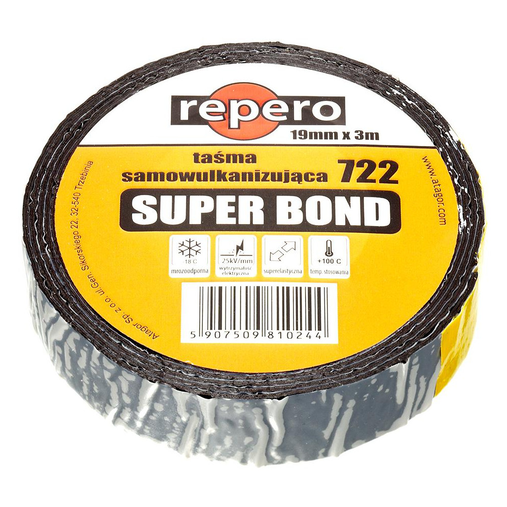 Taśma repero 722e super bond samowulkanizująca 19mmx3m