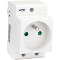 Gniazdo na szyne th 35 z bolcem uziemiającym 230v vcx gn th