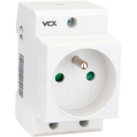 Gniazdo na szyne th 35 z bolcem uziemiającym 230v vcx gn th