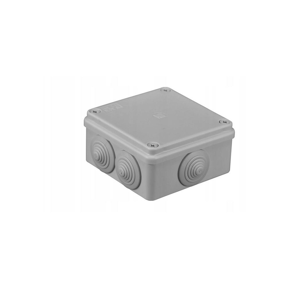 Puszka hermetyczna 100 x 100 x 50 dławik ip65 bezhalogenowa, szara pawbol s-box 106