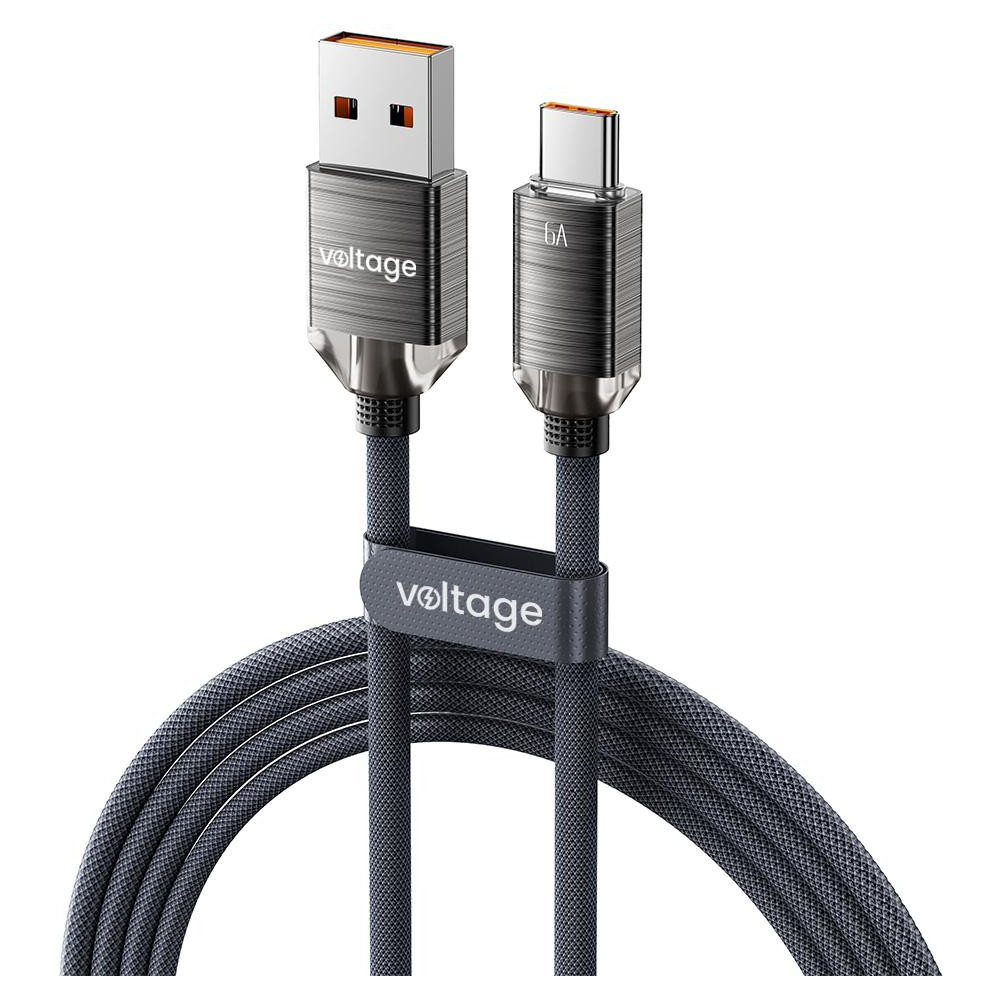 Kabel usb-a / usb-c voltage purecrystal 66w 100cm czarny