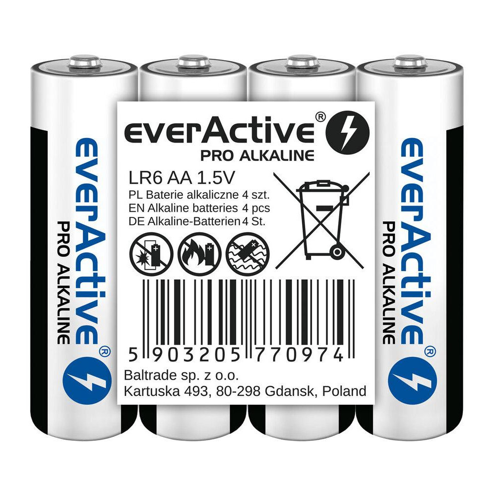 Bateria lr6 (aa) everactive pro alcaline (folia 4 szt.)