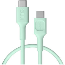 Kabel usb-c / usb-c greencell powerflex 30cm pd 100w zielony silikonowy