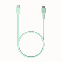 Kabel usb-c / usb-c greencell powerflex 30cm pd 100w zielony silikonowy