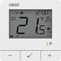 Engo controls e7-rfw - programowany, bezprzewodowy regulator temperatury, biały