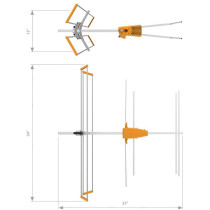 Antena vhf televes yagi v biii, ref. 106601