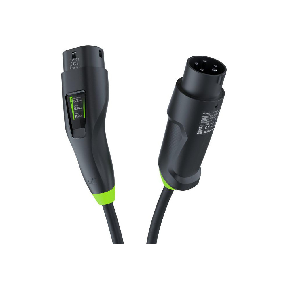 Ładowarka Do Samochodów Elektrycznych 2W1 Green Cell Habu Evgc01 11Kw Type 2 7M Wallbox Mobilna