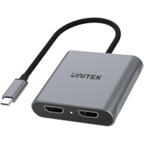 Adapter unitek usb-c na 2x hdmi 4k mst