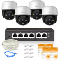 Zestaw 4 kamer ip imou cruiser 4mp poe z chmurą imou protect basic