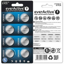 Zestaw 8 baterii 3,0v 4x cr2032 2x cr2025 2x cr2016 everactive