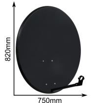 Czasza antena 80 cm ciemna (asc-800m-c)  8881