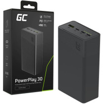 Powerbank greencell powerplay 30 30000mah szybkie ładowanie 22,5w 3x usb-c pd 1x usb-a