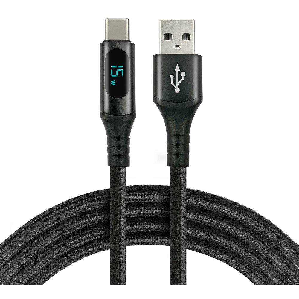 Kabel usb-a / usb-c lcd everactive cbb-1cbl 100cm 3a