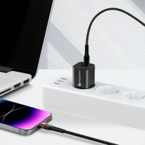 Kabel usb-c / lightning apple iphone led rgb everactive cbb-1cir 100cm pd 27w