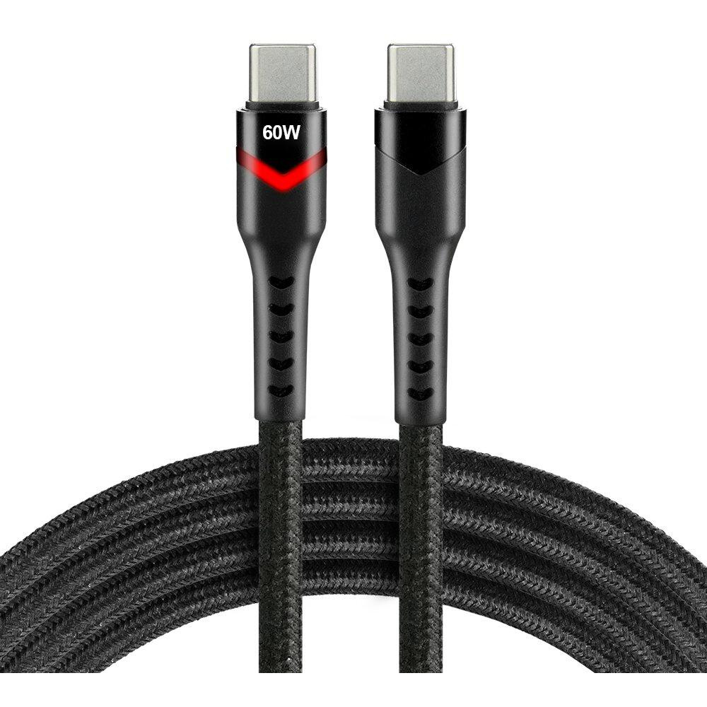 Kabel usb-c / usb-c rgb led everactive cbb-2pdr 200cm 3a
