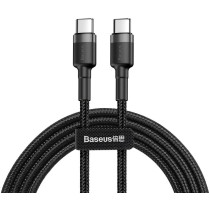 Kabel usb-c / usb-c baseus cafule catklf-hg1 200cm 60w 3a pd 2.0 qc 3.0 czarno-szary w oplocie