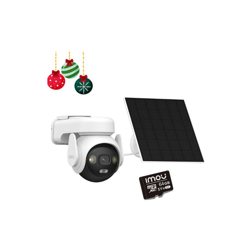 Kamera ip imou aov pt kit 2.4ghz wi-fi i 4g 5mpx z panelem solarnym z kartą pamięci 64gb