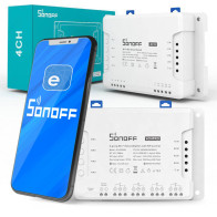 Sonoff sterownik 4-kanałowy 10a no/nc/beznapięciowy wifi 4chpror3