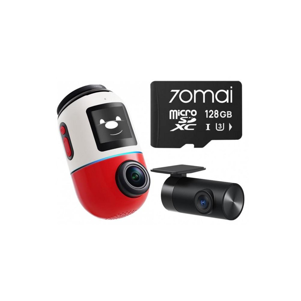 Wideorejestrator 70mai x800 dash cam 4k dual omni set red + karta pamięci 70mai 128gb