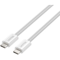 Kabel zwijany magnetycznie unitek usb c pd 100w biały 1m