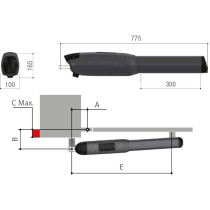 Zestaw came new ati30dgf safe 24v top do 6m bram dwuskrzydłowych