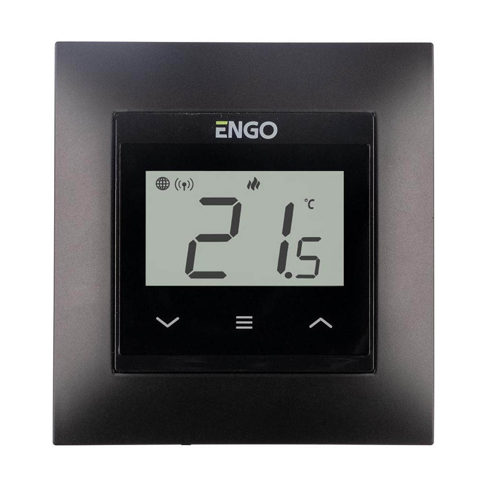 Engo controls e55-b - internetowy, podtynkowy regulator temperatury do ramki 55x55, wi-f