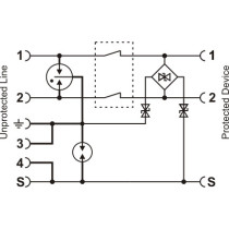 Zabezpieczenie przeciwprzepięciowe do rs-485 ewimar sug-rs485/din