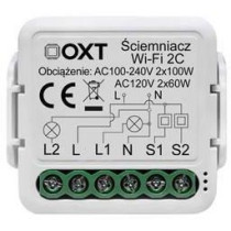 Moduł oxt mini ściemniacz 2 obwody wifi tuya t226