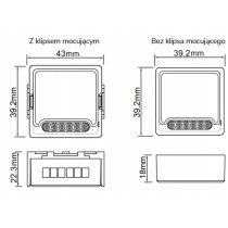 Moduł oxt mini ściemniacz 2 obwody wifi tuya t226