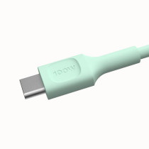 Kabel usb-c / usb-c greencell powerflex 30cm pd 100w zielony silikonowy