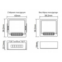 Moduł oxt mini przekaźnik 2 obwody wifi tuya t222
