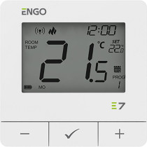 Engo controls e7-rfw - programowany, bezprzewodowy regulator temperatury, biały